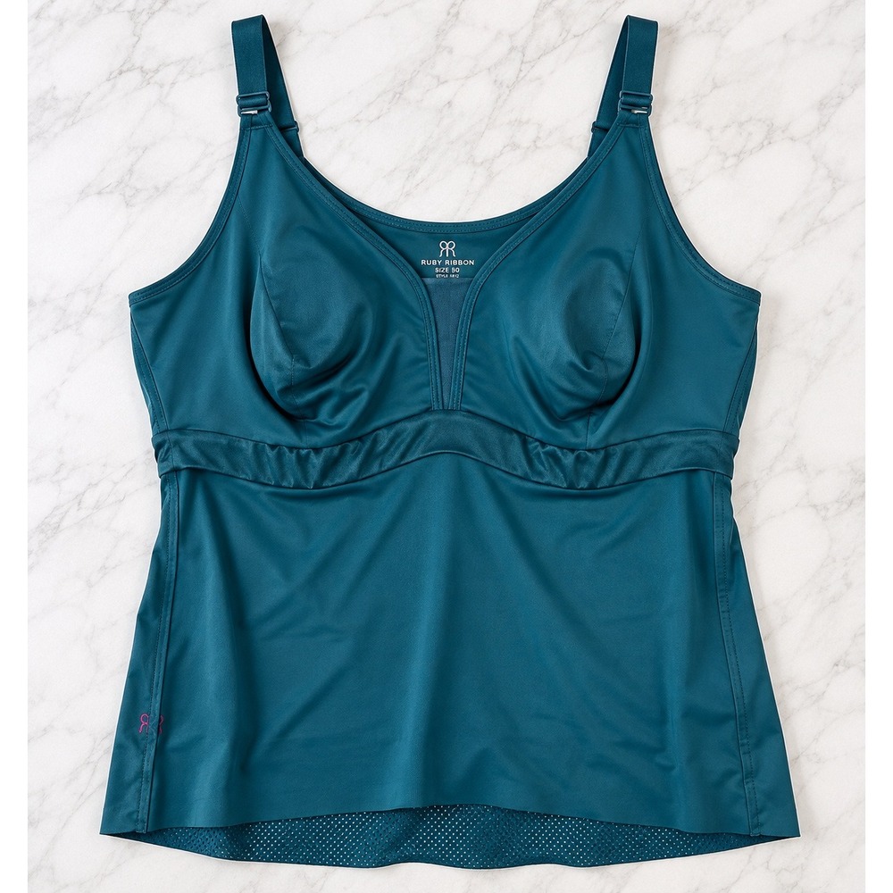 Ruby Ribbon Original Full Support Cami Size 50 Teal Shapewear Tank